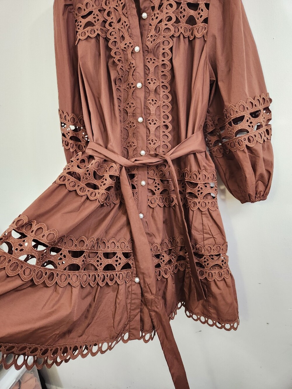 Entro Eyelet Tiered Dress - Picture 5 of 9